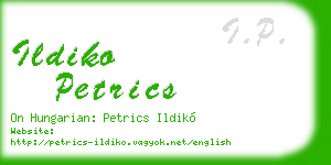 ildiko petrics business card