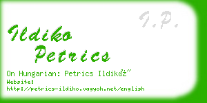 ildiko petrics business card